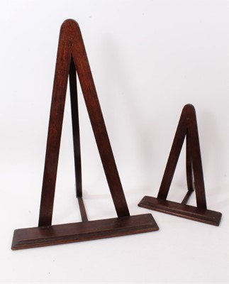 Lot 811 - Two large 19th century mahogany charger stands