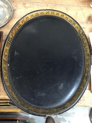 Lot 78 - 19th century tôle ware tray and various trays