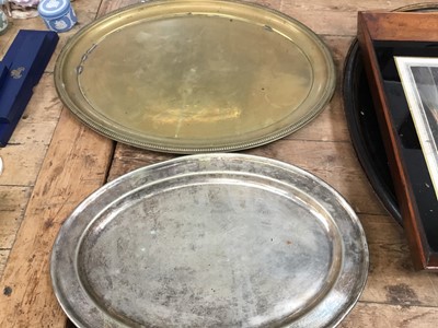 Lot 78 - 19th century tôle ware tray and various trays