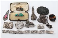 Lot 1643 - Group of silver and white metal Jewellerylery -...