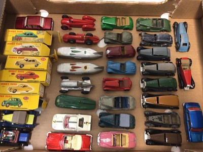 Lot 2356 - Dinky selection of unboxed early models including saloon cars, racing cars etc. (QTY)