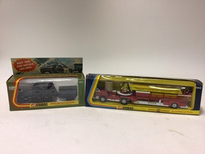 Lot 2361 - Corgi Major Aerial Rescue Truck No.1143 & SdKfZ Rocket Launcher No.907, both boxed (2)