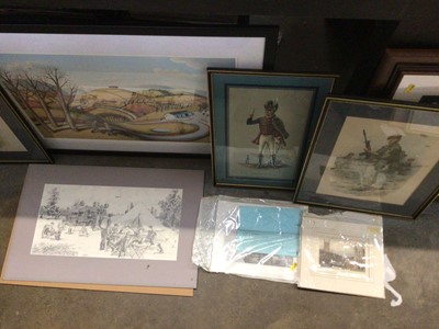 Lot 247 - Stephen Arch (contemporary) watercolour together with prints
