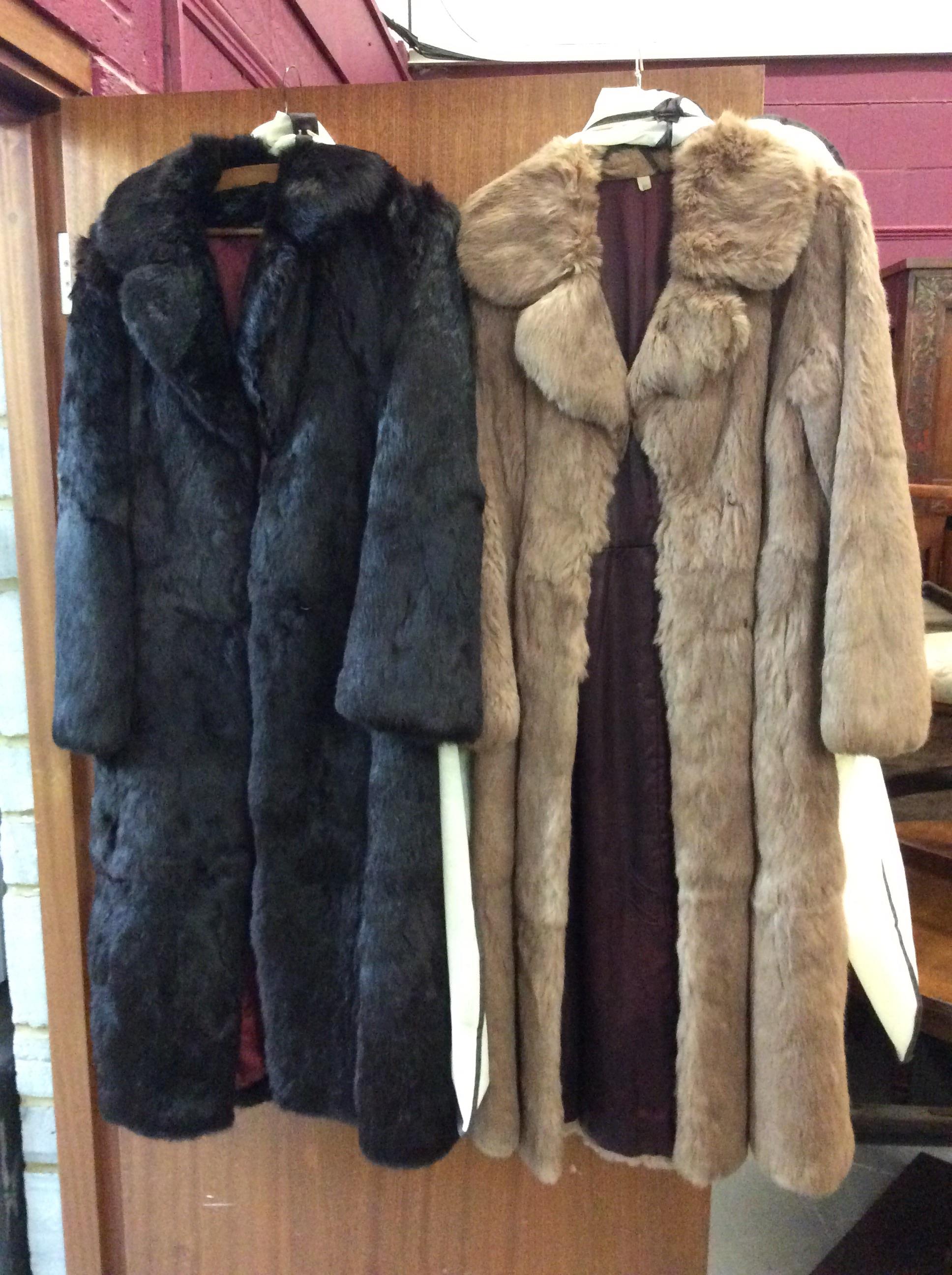 Lot 580 Two vintage Coney rabbit fur coats