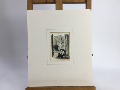 Lot 119 - English School, 20th century, pen and wash, seated figure, 13 x 9cm, mounted but unframed