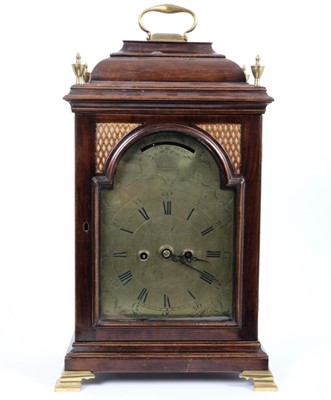 Lot 705 - Georgian bracket clock by Eliezer Chater,London