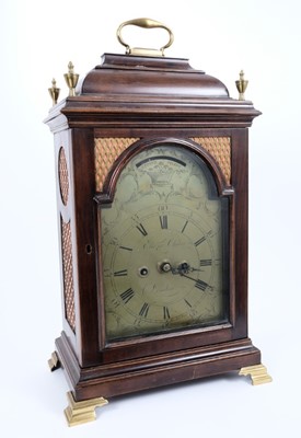 Lot 705 - Georgian bracket clock by Eliezer Chater,London