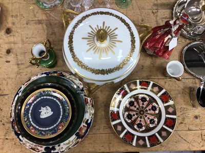 Lot 17 - Rosenthal tureenand cover, Doulton figure, Royal Crown Derby plate and other ceramics