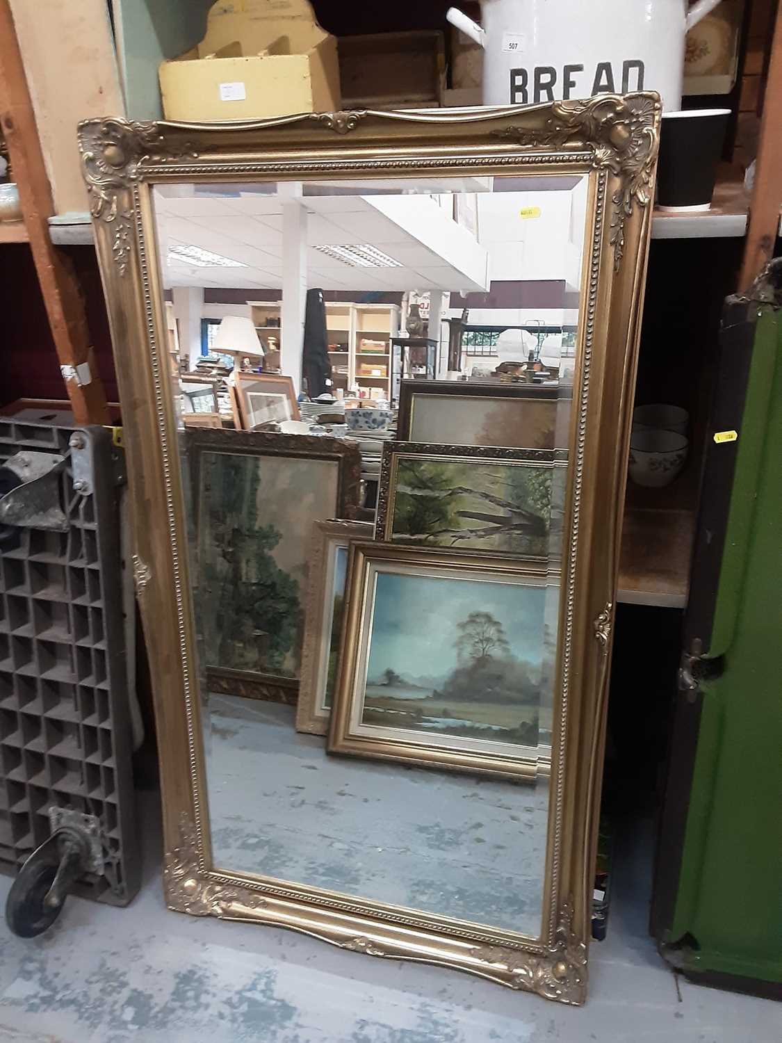 Lot 1182 - Gilt framed wall mirror in the Victorian style