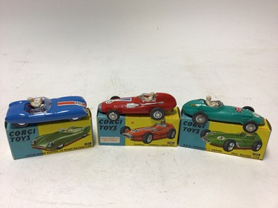 Lot 2374 - Corgi Ecurie Ecosse Racing Car Transporter and Three Racing Cars Gift Set No.16 in original box