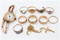 Lot 1656 - Gold (9ct) cased wristWatches, gold (9ct)...