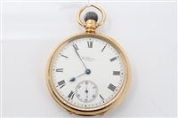 Lot 1659 - Waltham U.S.A. gold (18ct) pocket Watches...