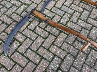 Lot 1000 - Two vintage scythes
