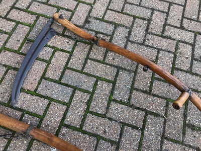 Lot 1000 - Two vintage scythes