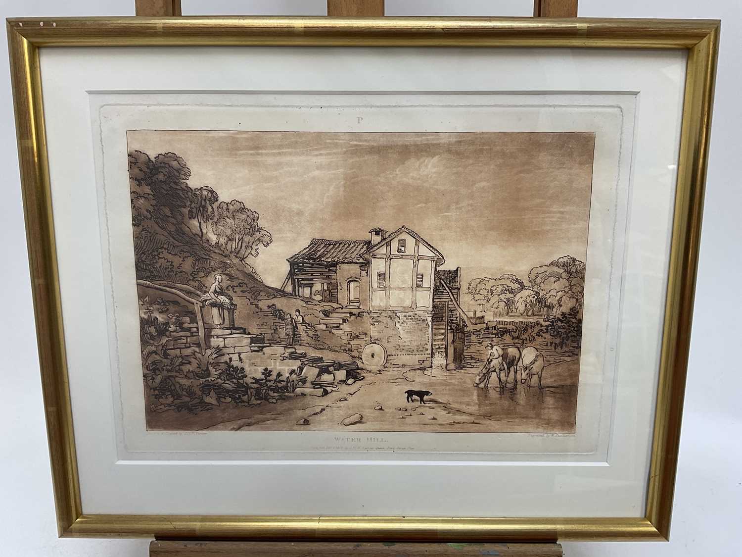 Lot 28 - After J. M. Turner, etching and mezzotint - Water Mill, from Liber Studiorum, 22cm x 31cm, in glazed gilt frame 
Provenance: Goldmark Gallery, Rutland