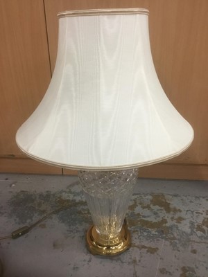 Lot 1319 - Modern Waterford crystal lamp and shade