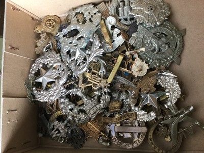 Lot 790 - Collection of approximately 50 British Military cap badges including 12th Royal Lancers, The Border Regiment and London Scottish (some copies noted)