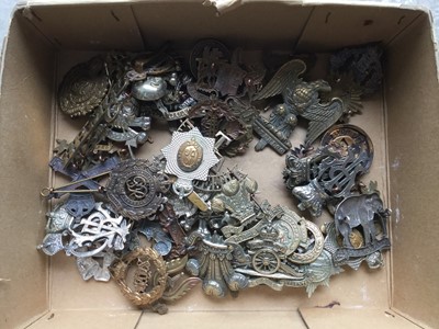 Lot 793 - Collection of approximately 50 British Military cap badges including 12th Royal Lancers, 10th Royal Hussars and Scots Greys (some copies noted)