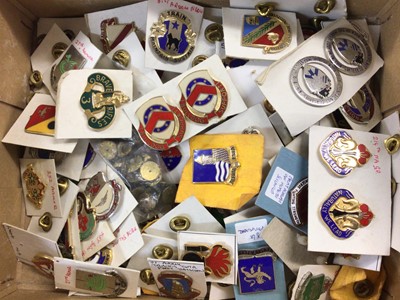 Lot 800 - One box of European military related commemorative pin badges