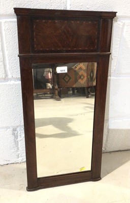 Lot 1015 - Antique rosewood inlaid pier mirror