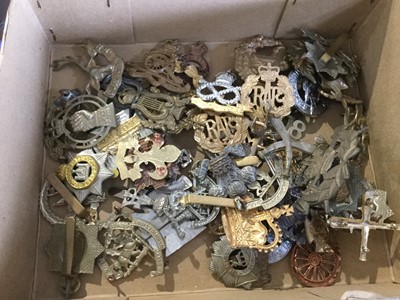 Lot 811 - Collection of approximately 50 British Military cap badges including Royal Armoured Corps, Royal Artillery and RAF (some copies noted)