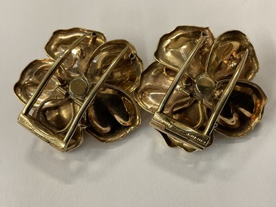 Lot 500 - Pair of Cartier ruby and diamond dress clips