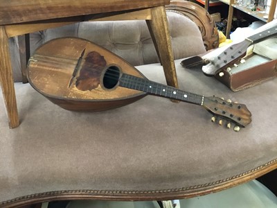 Lot 338 - Two 19th century mandolins