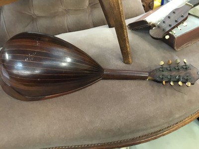 Lot 338 - Two 19th century mandolins