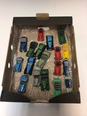 Lot 2397 - Dinky unboxed selection of early touring cars including Armstrong Sidderly, Frazer Nash, Jaguar, Alvis etc (18)