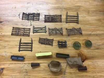 Lot 2386 - Selection of Britains lead farm animals & figures including Horse drawn plough and others