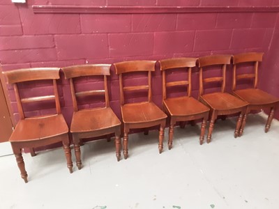 Lot 901 - Set of six 19th century elm Essex chairs