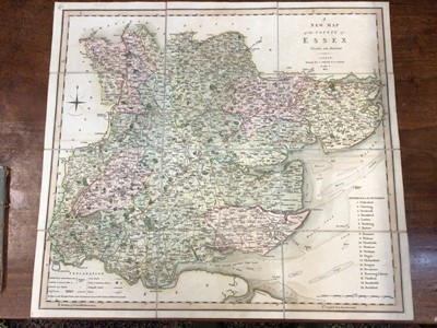 Lot 219 - 1821 folding map of Essex and 1906 official map