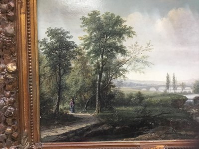 Lot 60 - J Dalmont (19th century) oil on panel, pair of landscapes