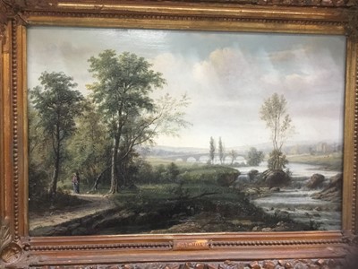 Lot 78 - J Dalmont (19th century) oil on panel, pair of landscapes