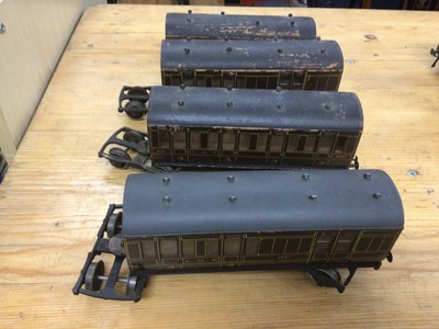 Lot 2448 - Railway selection of scratchbuilt carriages & wagons including GWR Suburban Coach and others (QTY)