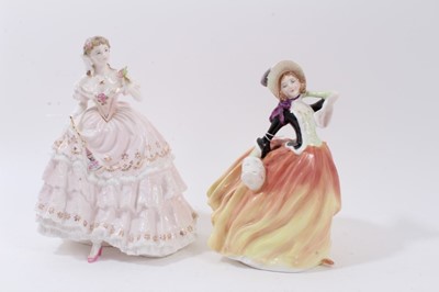Lot 1165 - Two Royal Doulton figures together with two Royal Worcester figures