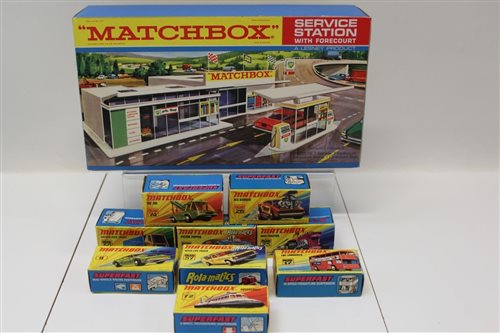 Lot 1719 - Matchbox - Service Station with Forecourt MG1,...