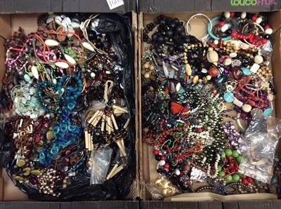 Lot 760 - Ten trays of costume jewellery