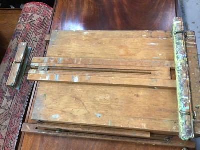 Lot 529 - Two artists easels with brushes and paints