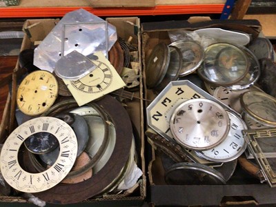 Lot 524 - Large quantity of clock dials and glass covers