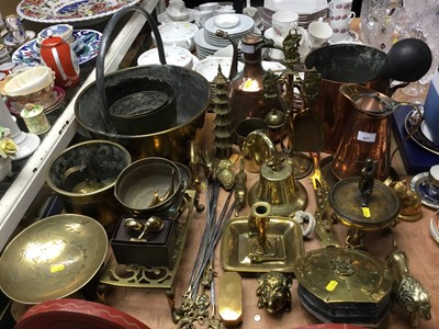 Lot 427 - Large collection of brass and copper ware