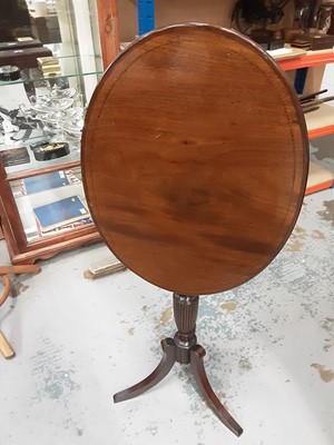 Lot 1159 - 19th century mahogany oval wine table on reeded and turned tripod base