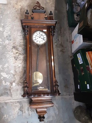Lot 155 - Two Vienna style wall clocks