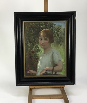 Lot 271 - William Savage Cooper (1861-1943) oil on canvas portrait of a young girl