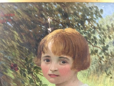 Lot 271 - William Savage Cooper (1861-1943) oil on canvas portrait of a young girl