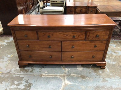 Lot 1030 - Frank Hudson suite comprising of sideboard, chest and a pair of bedside chests