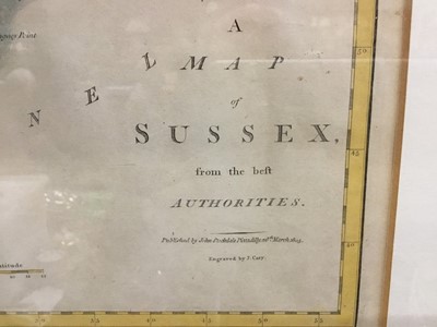 Lot 328 - 19 th century  map of Sussex