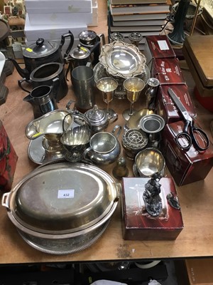 Lot 432 - collection of silver plated items and metalwork