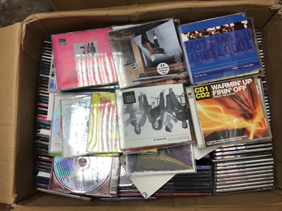 Lot 270 - Records - Two boxes of singles including Beatles, Sweet, T-Rex and a box of CDs