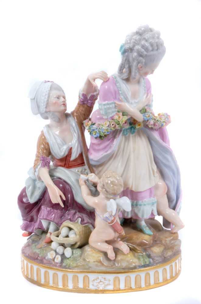 Lot 139 - 19th century Meissen porcelain figure group